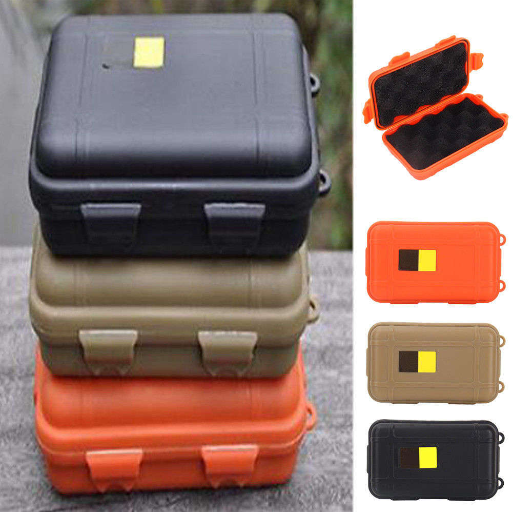 Orange Waterproof Survival Storage Box Case Container DH For Camping Fish CH