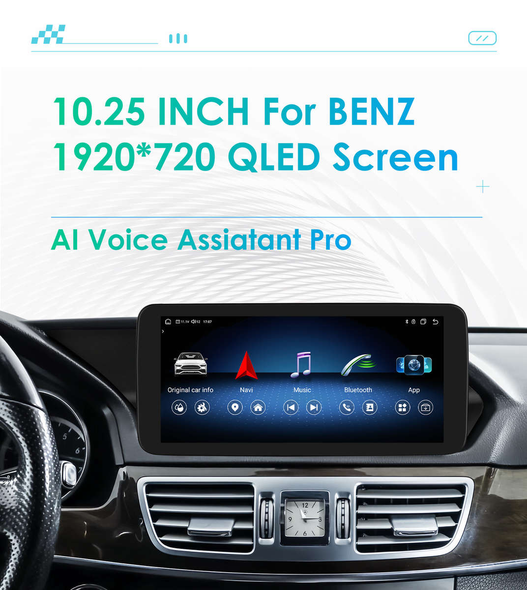 8-Core CarPlay Radio GPS 4+32GB for Mercedes Benz E Class W212 E300 E350 NTG 5.0