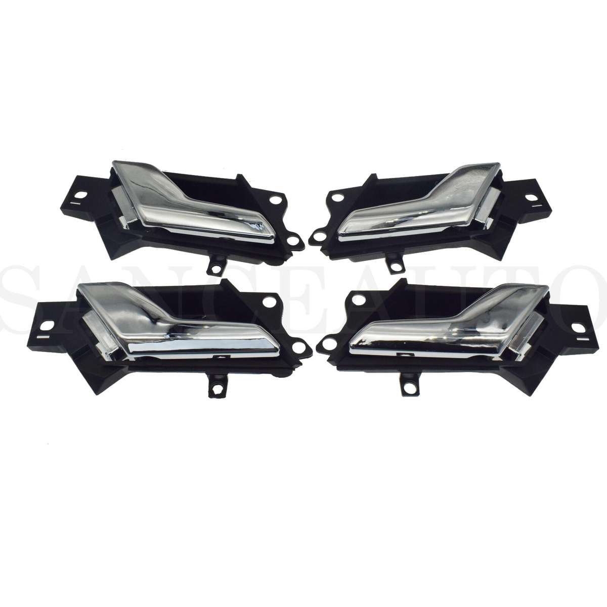 4PCS LH RH Chrome Inside Door Handle For 2012-15 Captiva Sport 08-10 Saturn Vue