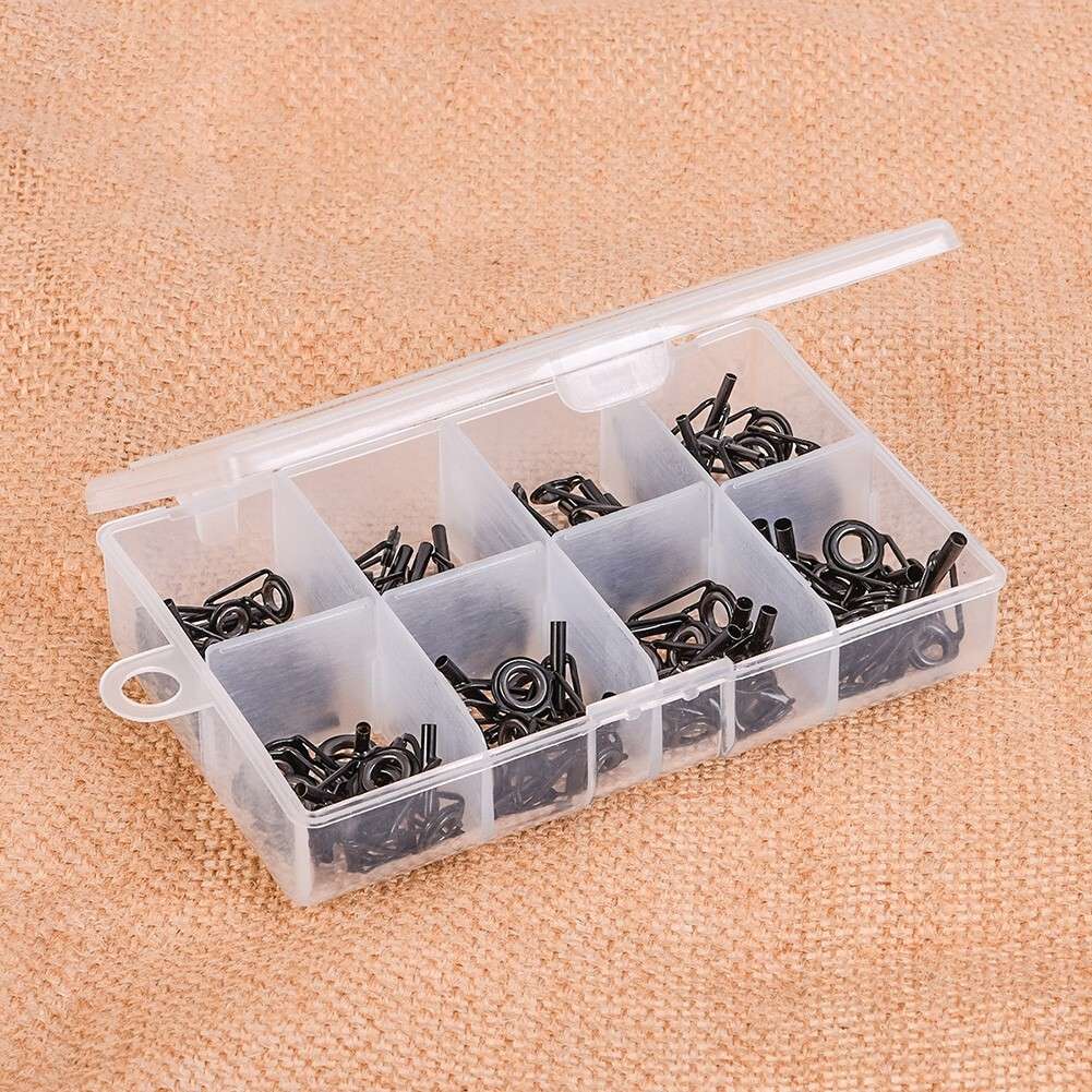 80pcs Fishing Rod Guide Tip Repair Kit,Rod Eye Replacement Ceramic Guide Ring