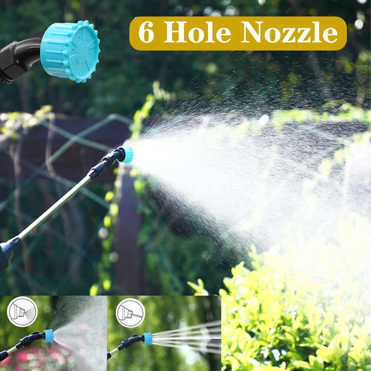 5L portable electric garden spray with retractable spray bar
