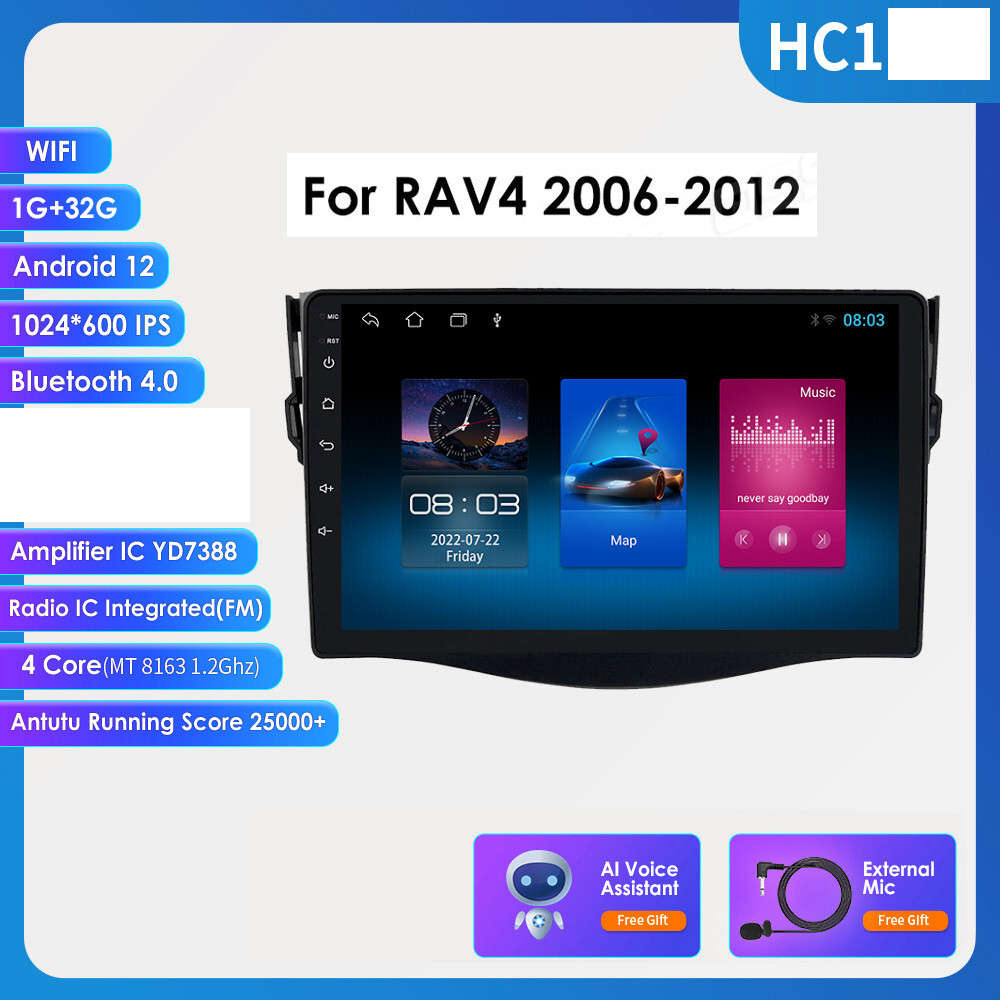 For Toyota RAV4 2007 2008 2009 2010 2011 Android Car Radio CarPlay GPS Bluetooth