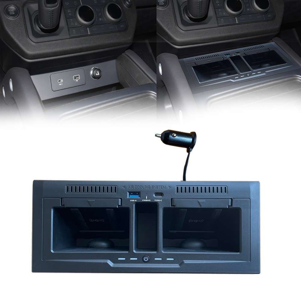 Car Wireless/Fast Charger/ Tray Pad For Land Rover For Defender 90 110 2020-2023