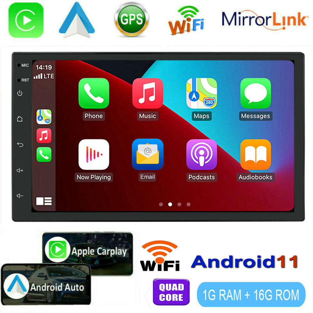 7" Touch Screen Android 11 Car Stereo Radio Double 2Din CarPlay HeadUnit Wifi FM