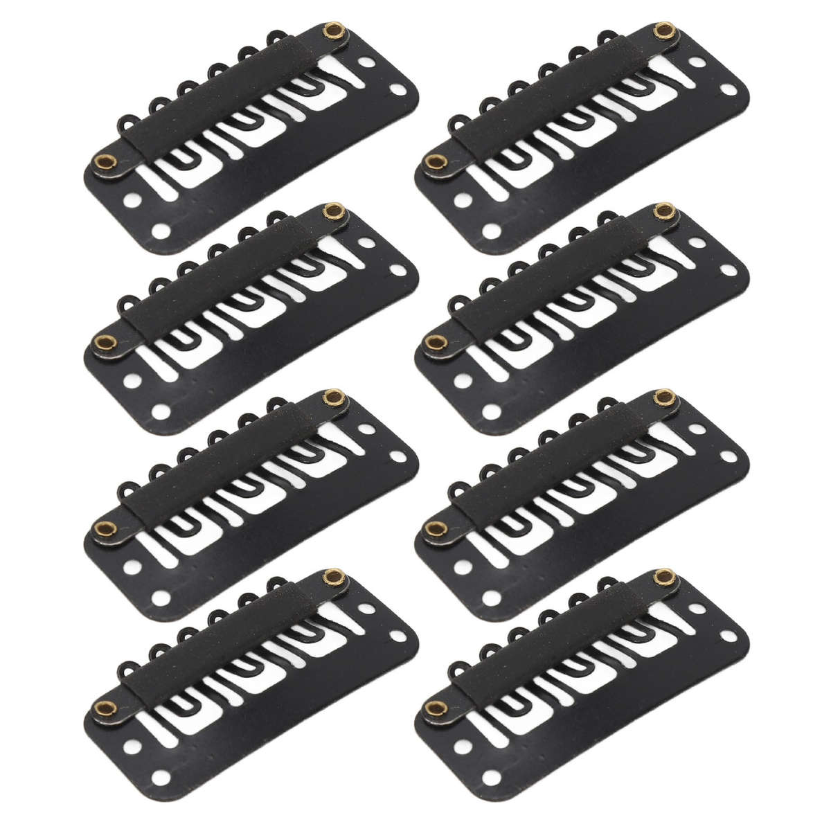 100Pcs 6 Teeth Hair Extension Clips Wig Clips Stainless Steel U Shape Snap C CHW