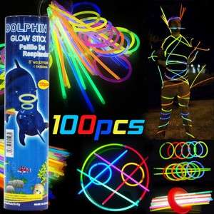 100 Piece Premium Glow Sticks Bracelets Neon Light