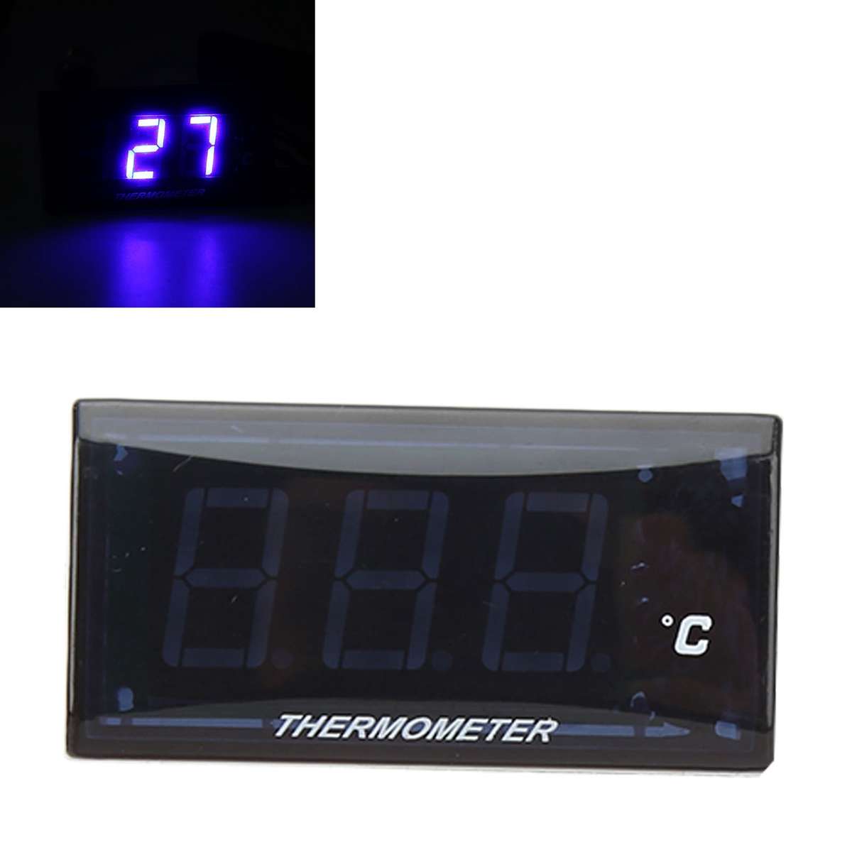 Car Auto Motorcycle DC12V LCD Super Slim Water Temperature Gauge & 18mm Sensor