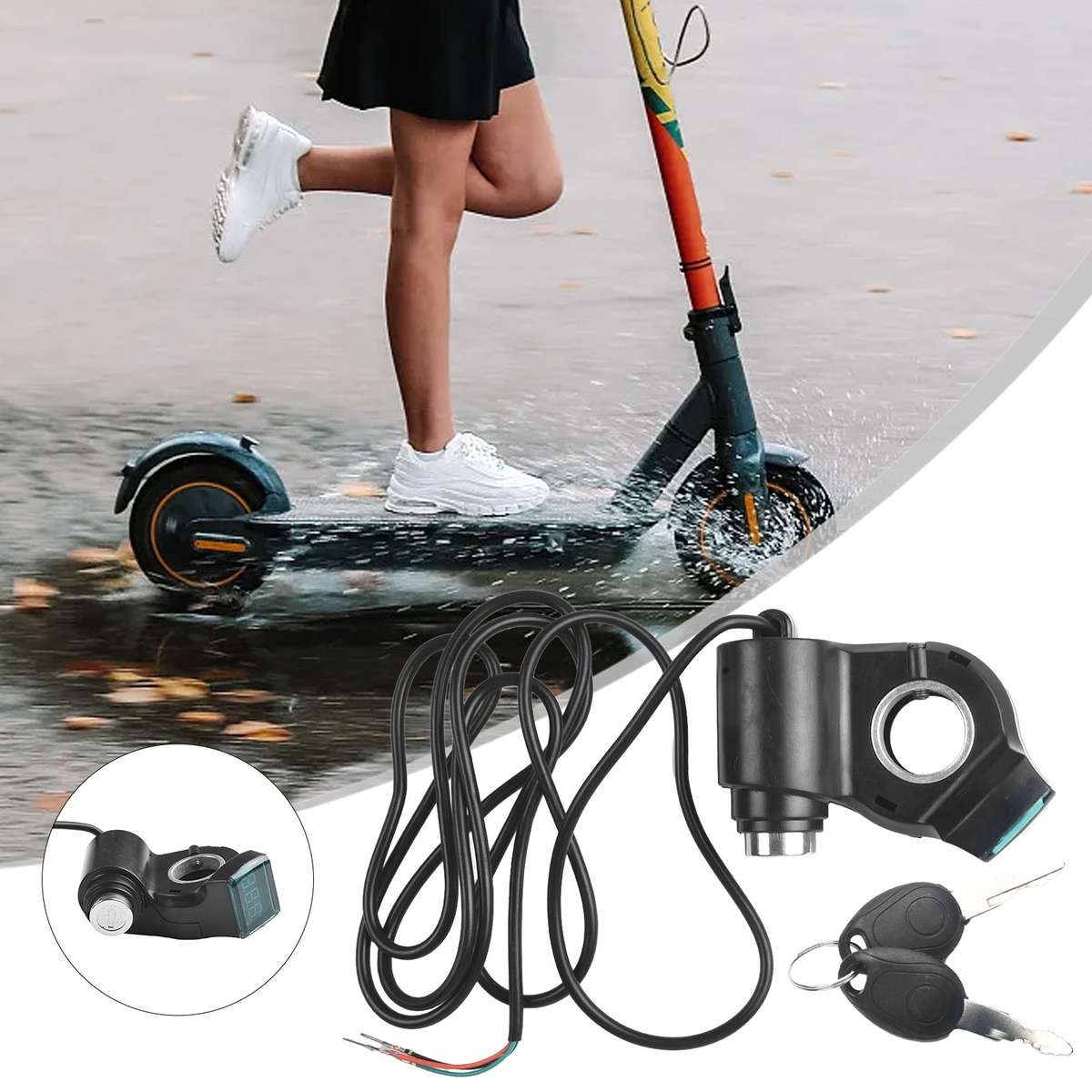 Pro Electric Scooter Ebike Power Switch Kit With For IGNITION Keys And