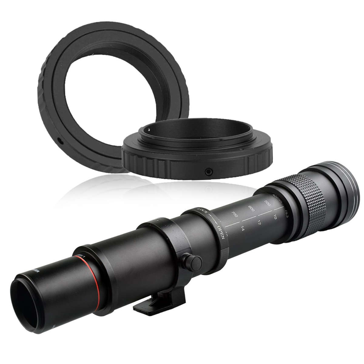 T2OM Telescope Reversing Lens T2 For 4/3 Adapter Ring For E600 E5 New