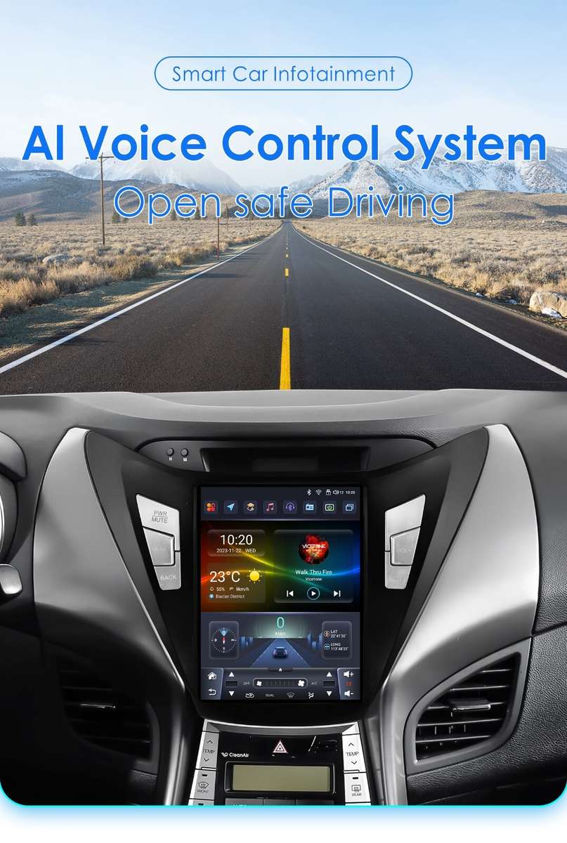 For 2011-13 Hyundai Elantra Stereo Radio 9.7'' Android 13 HeadUnit 6+64GB BTGPS