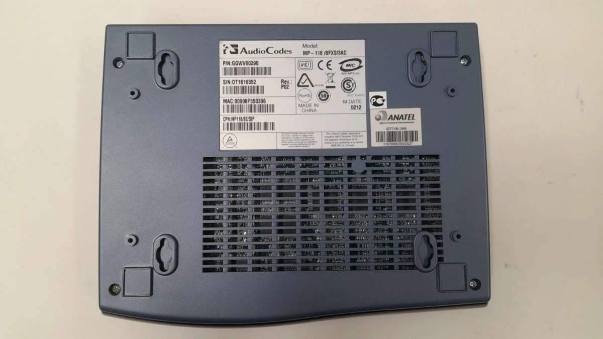 Audio Codes MP-118 VOIP GATEWAY MP 118/8FXS/3AC GGWV00290