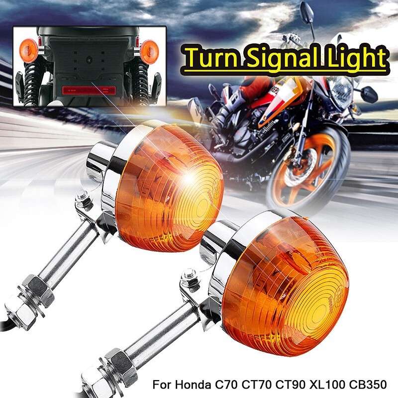 10mm Motorcycle Turn Signal Light Custom Indicator For C70 CT70 CT90 XL100