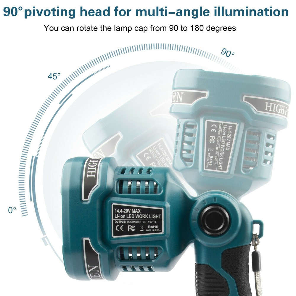 For Makita LED 18V DML812 Li-ion Cordless FlashLight Work Light 18 Volt 4 Modes
