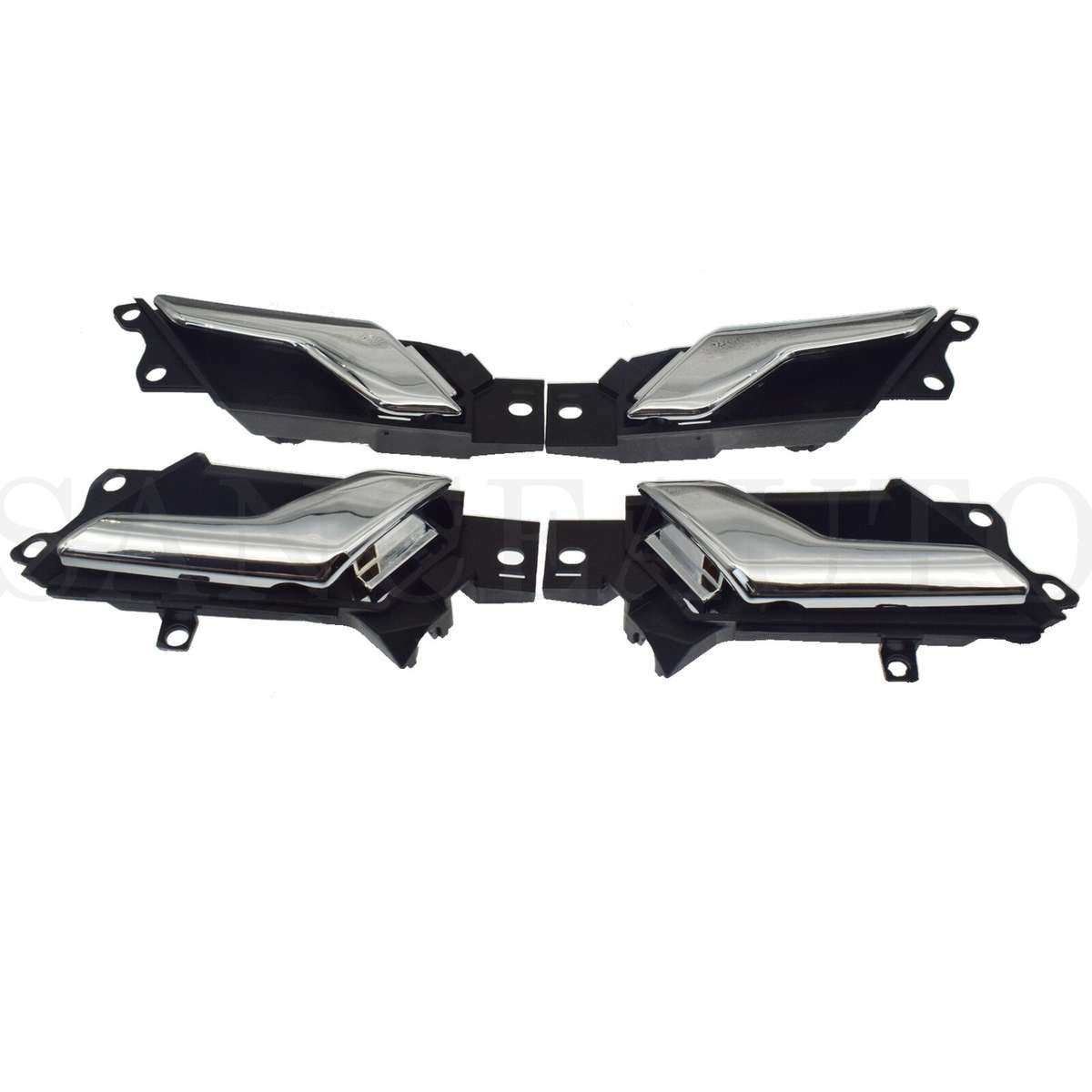 4PCS LH RH Chrome Inside Door Handle For 2012-15 Captiva Sport 08-10 Saturn Vue