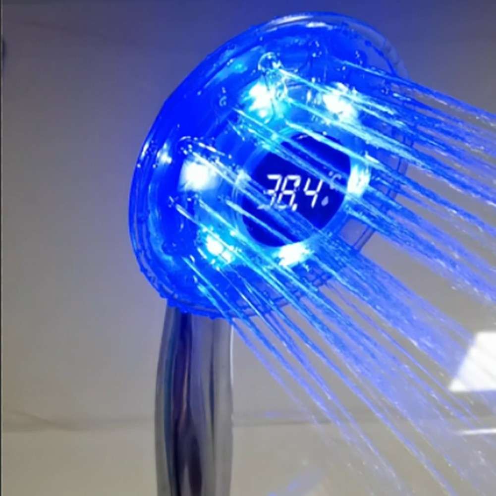 Adjustable Temperature LED Showerhead With Color Indicators For Optimal Comfort