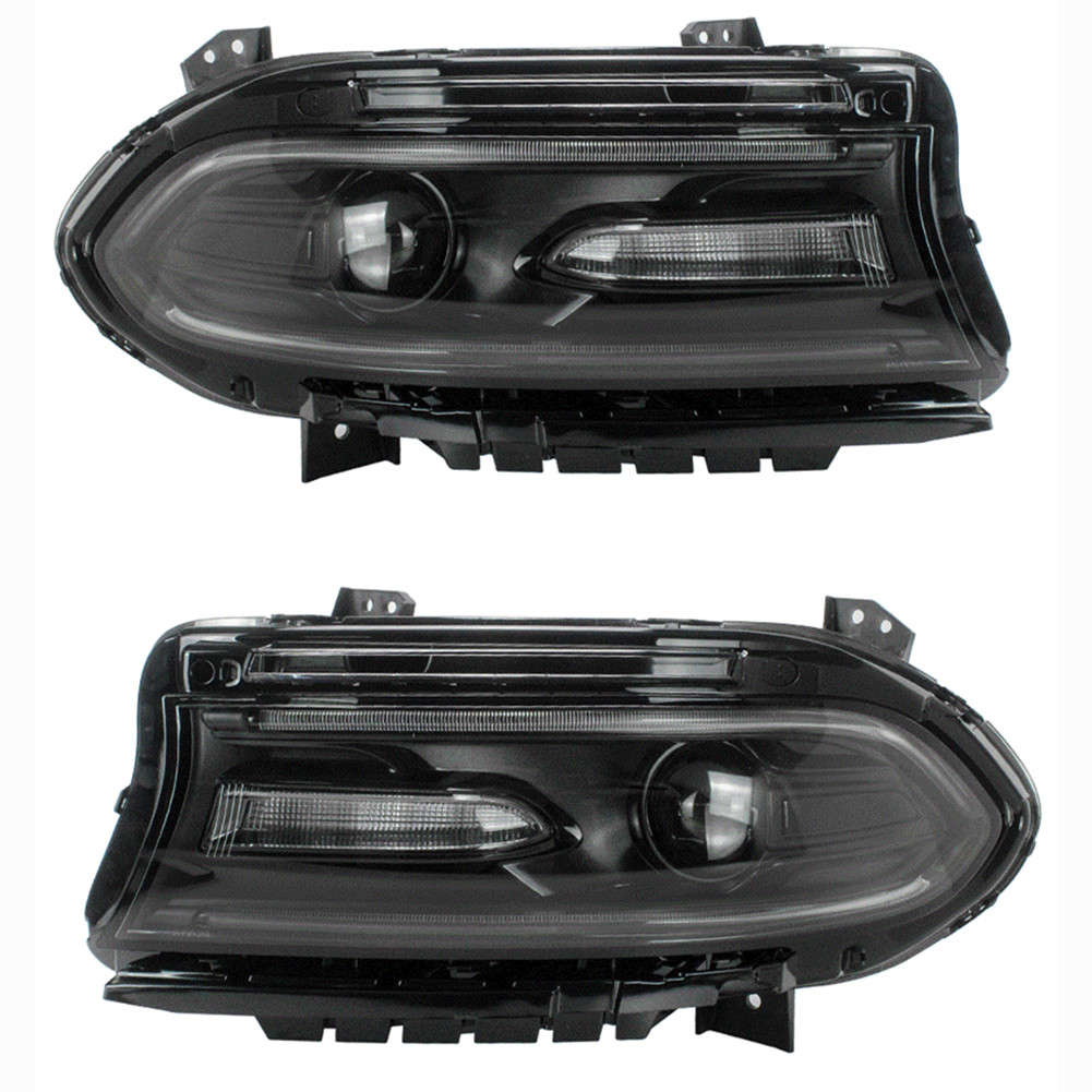 Projector Head Lights Front Lamp Set LED DRL For 2015-2020 Dodge Charger