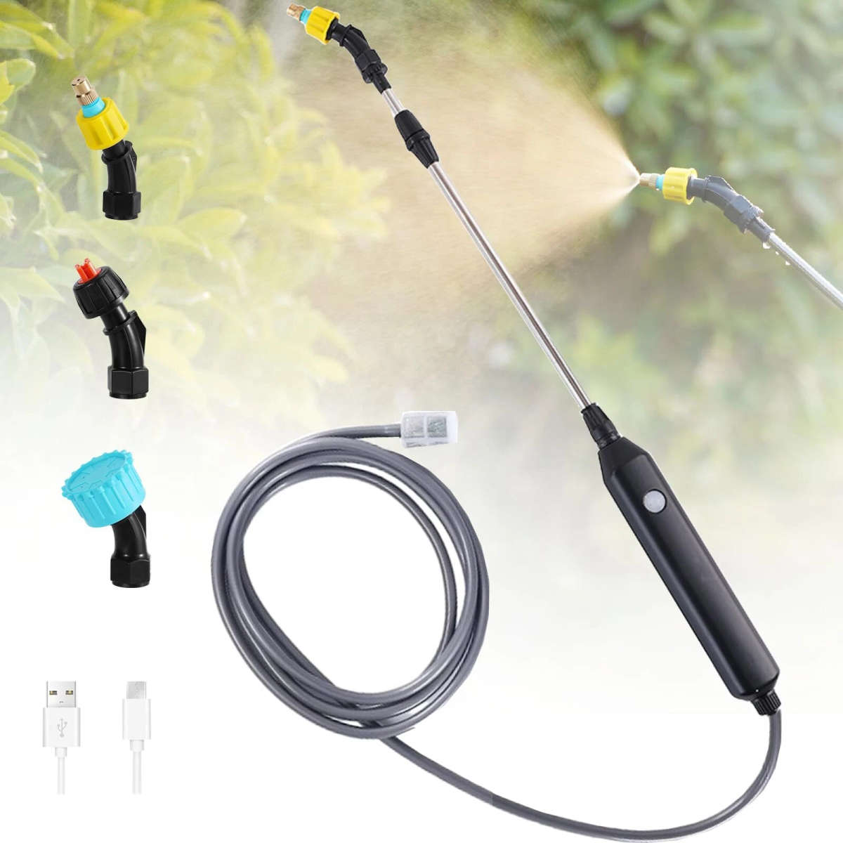 5L portable electric garden spray with retractable spray bar