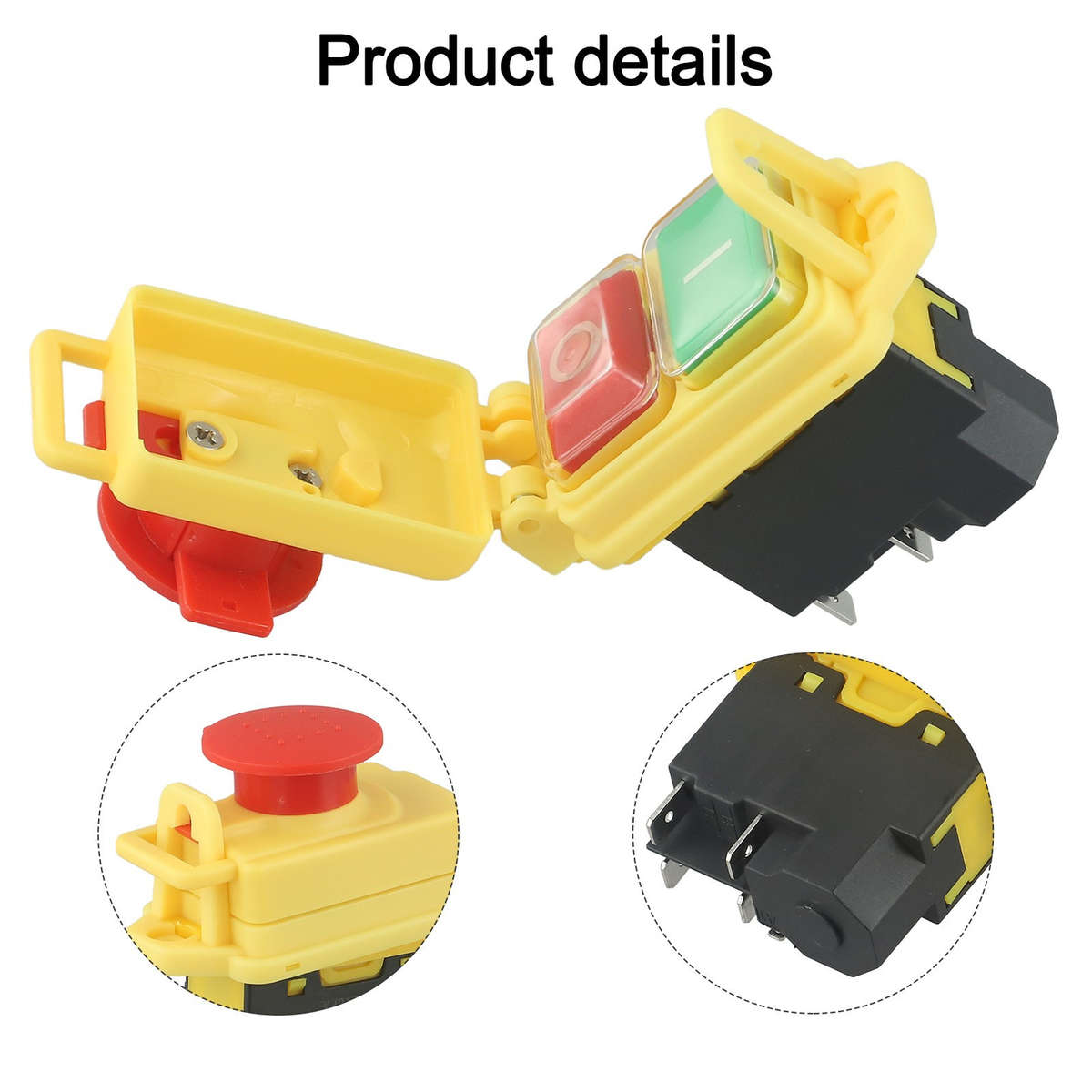 5Pin Electromagnetic Pushbutton Switch KJD17B For Safe Lathe Operation