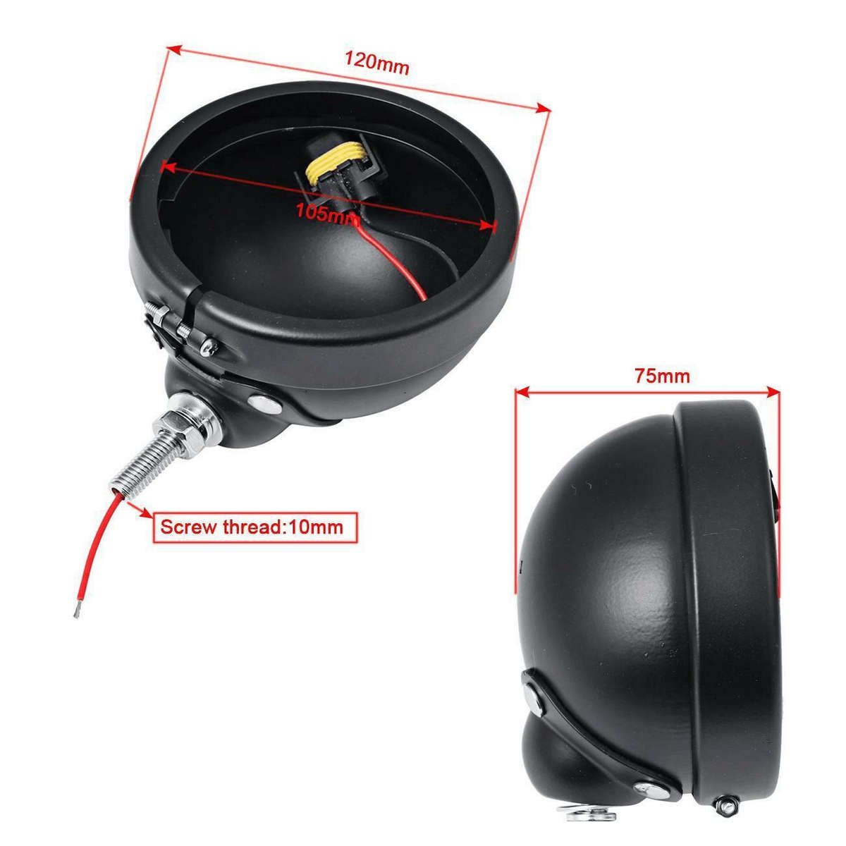 4.5" Spot Fog Passing Lights with Auxiliary Lights Housing For Harley Davidson