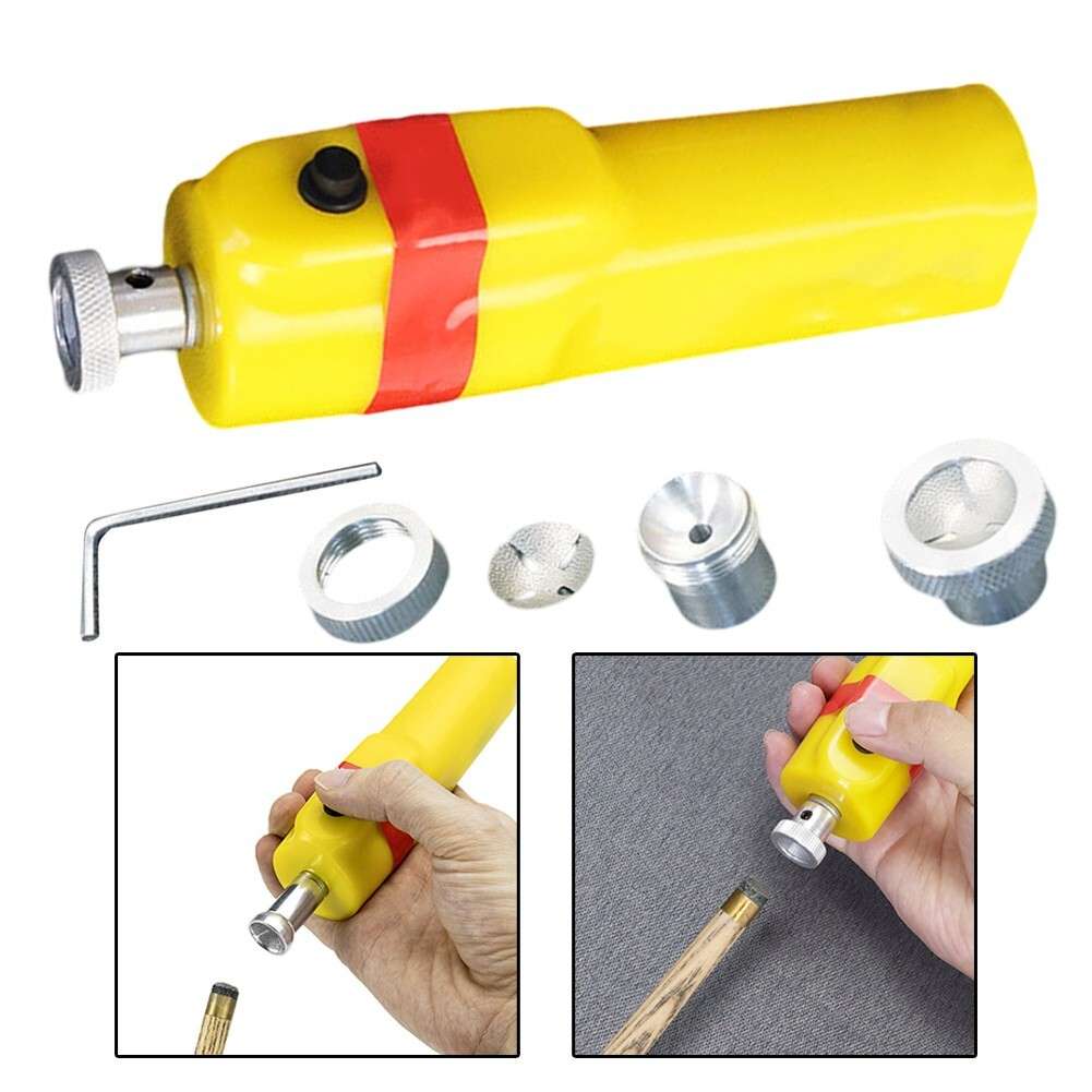 Quick And Effective Electric Cue Tip Shaping Tool For Pool And For Snooker Cues