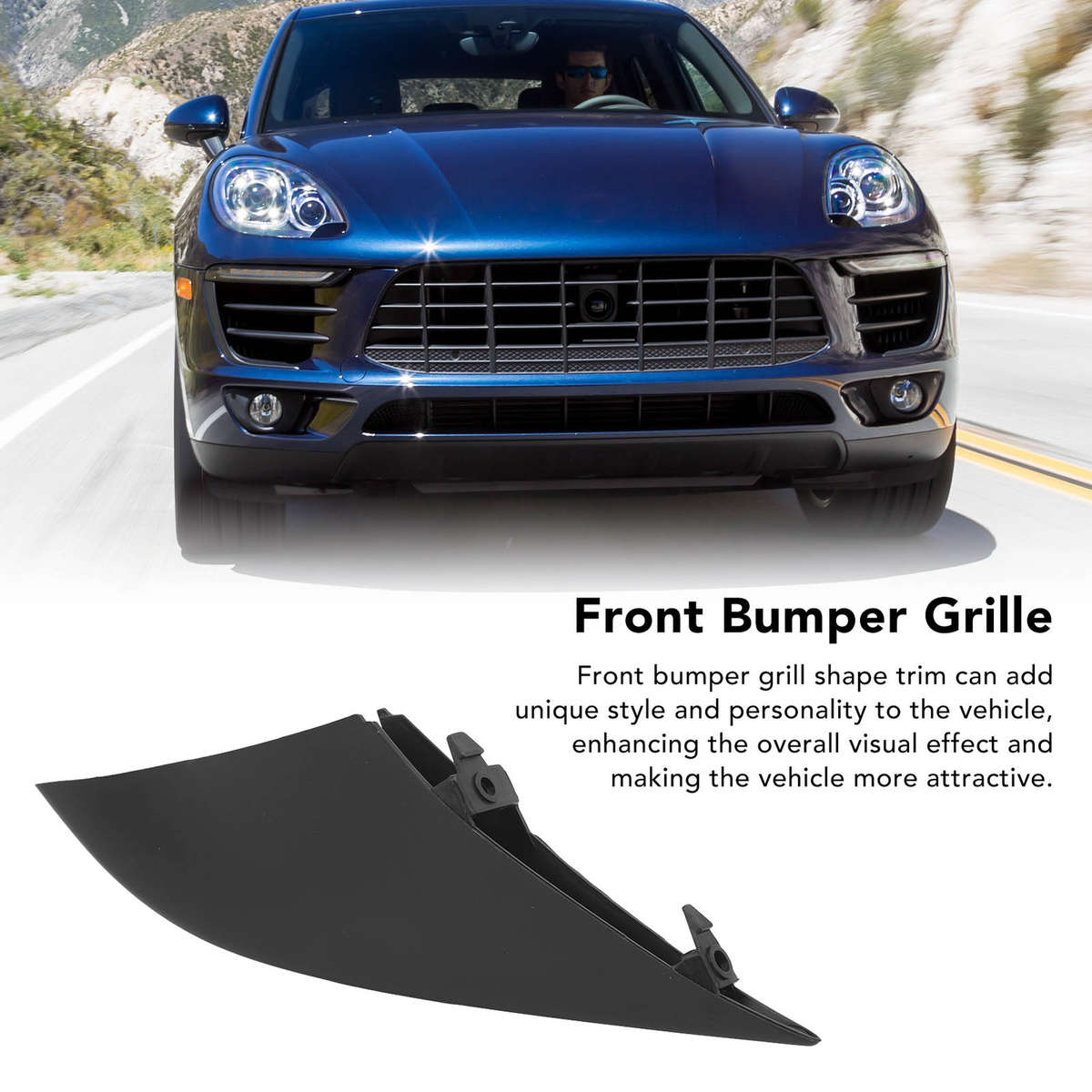 Car Auto Front Bumper Grille Stylish Strong Protection Rugged Bumper Grille