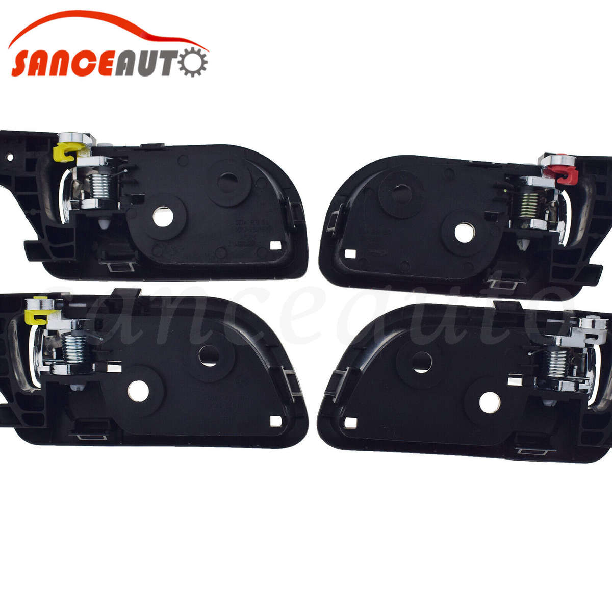 Front Rear Left Right 4PCS Inside Door Handle Chrome For Honda Accord 2003-2007