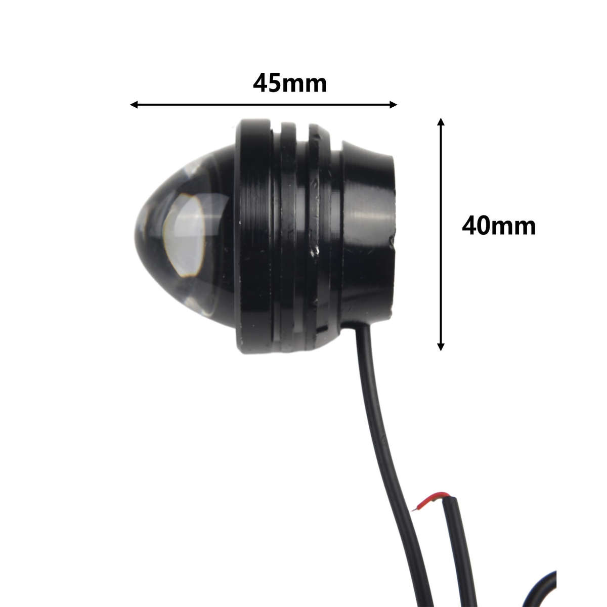 2x White 12V-24V High Power Bull Eye LED Projector Car Daytime Fog Light Alloy