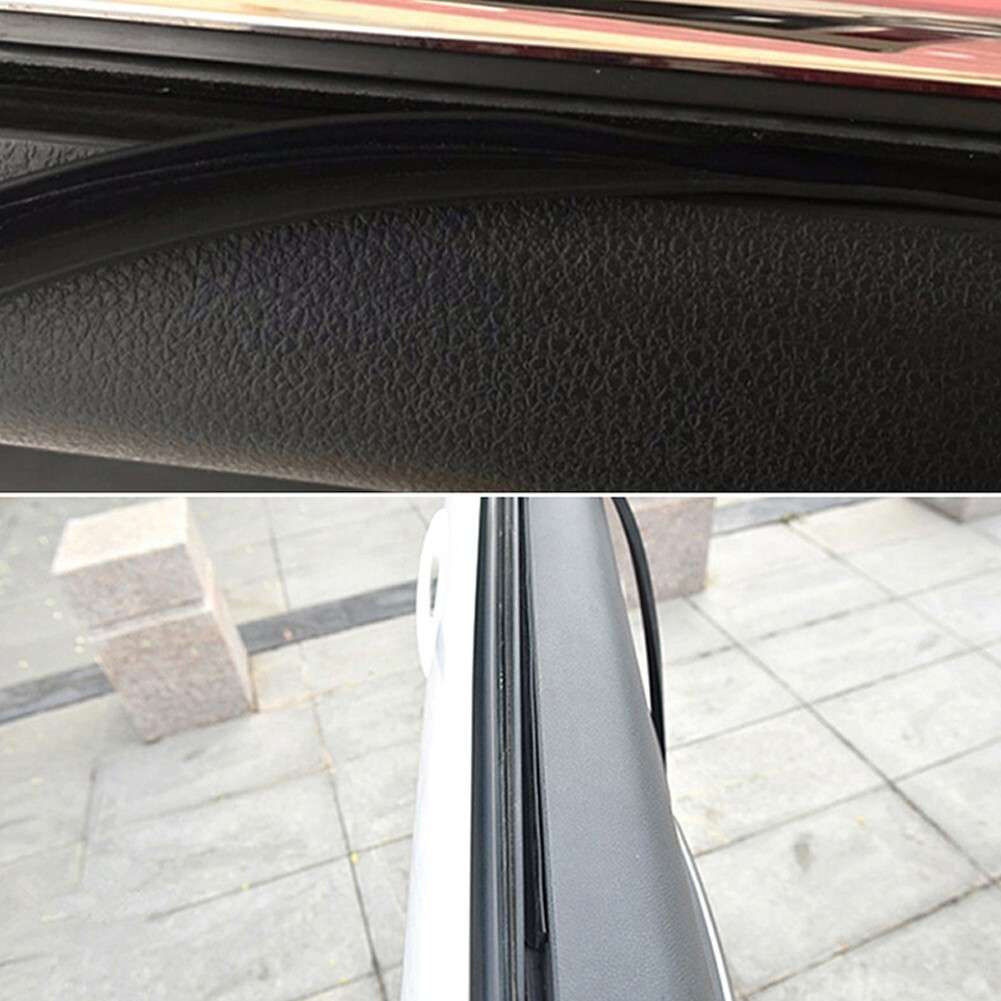 4m V-Type Car Seal Strip For Auto Car Side Glass Rubber Black Parts