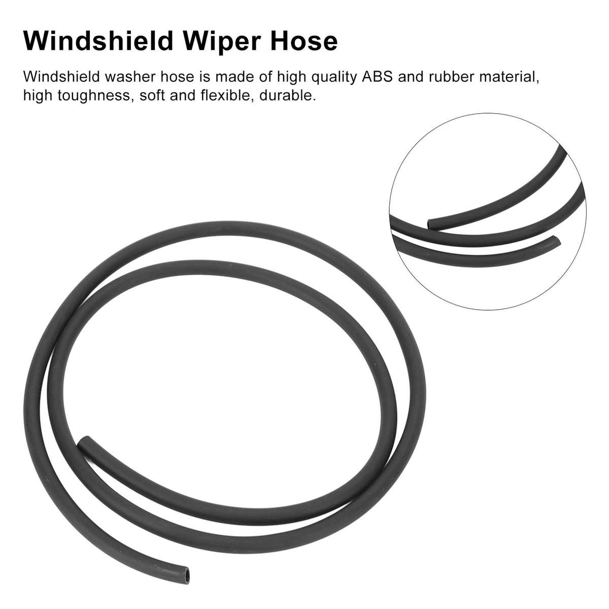 1m/3.28ft Car Windshield Wiper Hose Washer Fluid Hose With 4 Connector Part For