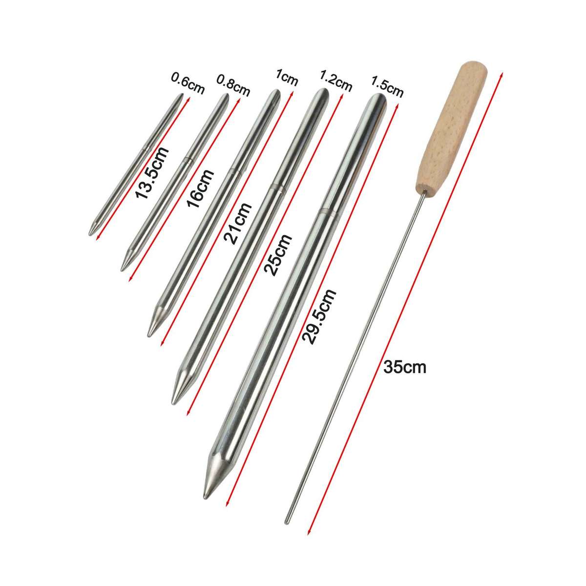 Rope Splicing Tool Kit 6pcs With Needles For Synthetic And Woven Ropes