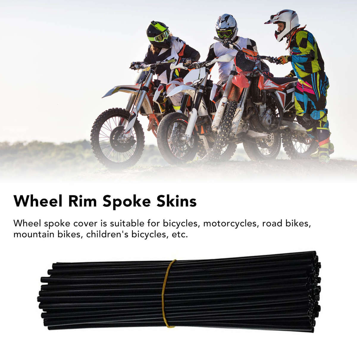 Car Auto 72pcs Spoke Skins Decorative Wheel Spoke Wraps Trim For