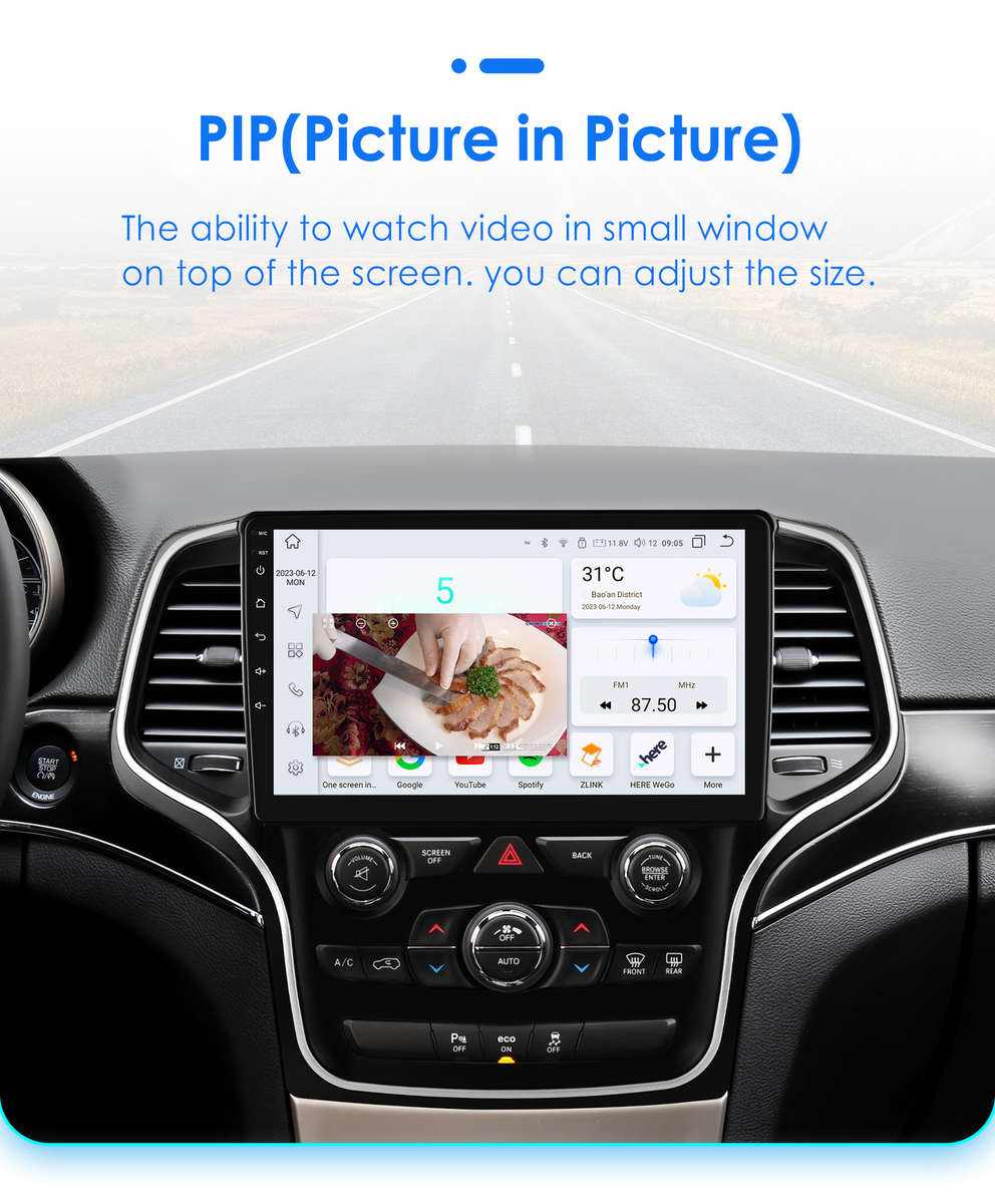 For Jeep Grand Cherokee 2014-2022 Android 12 Carplay Car Stereo GPS Sat BT 4+32G