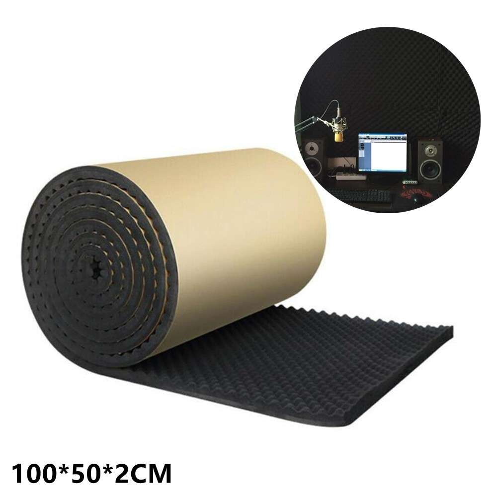 Acoustic Foam Insulation Wall Car Studio Sound-proof Dampening Pad 100*50cm
