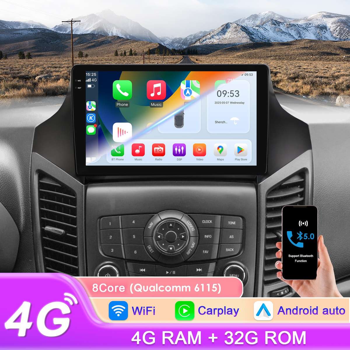 8Core Android 14 GPS For Chevrolet Orlando 2010-2018 Carplay Radio DSP Stereo BT