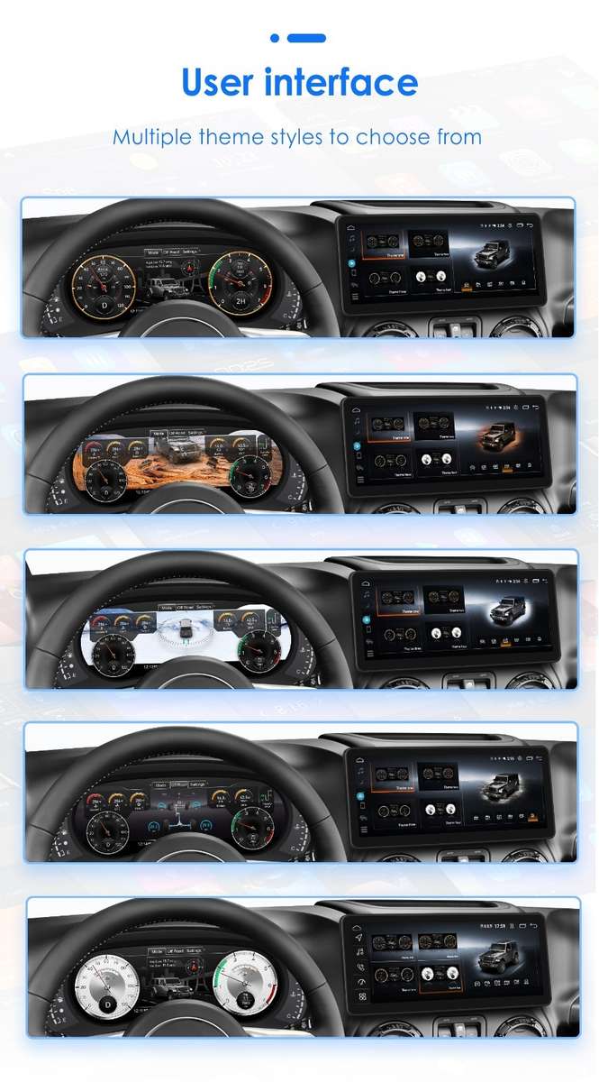 12.3" Android 13 Car Play Radio Stereo GPS 8Core For Jeep Wrangler JK 2011-2018