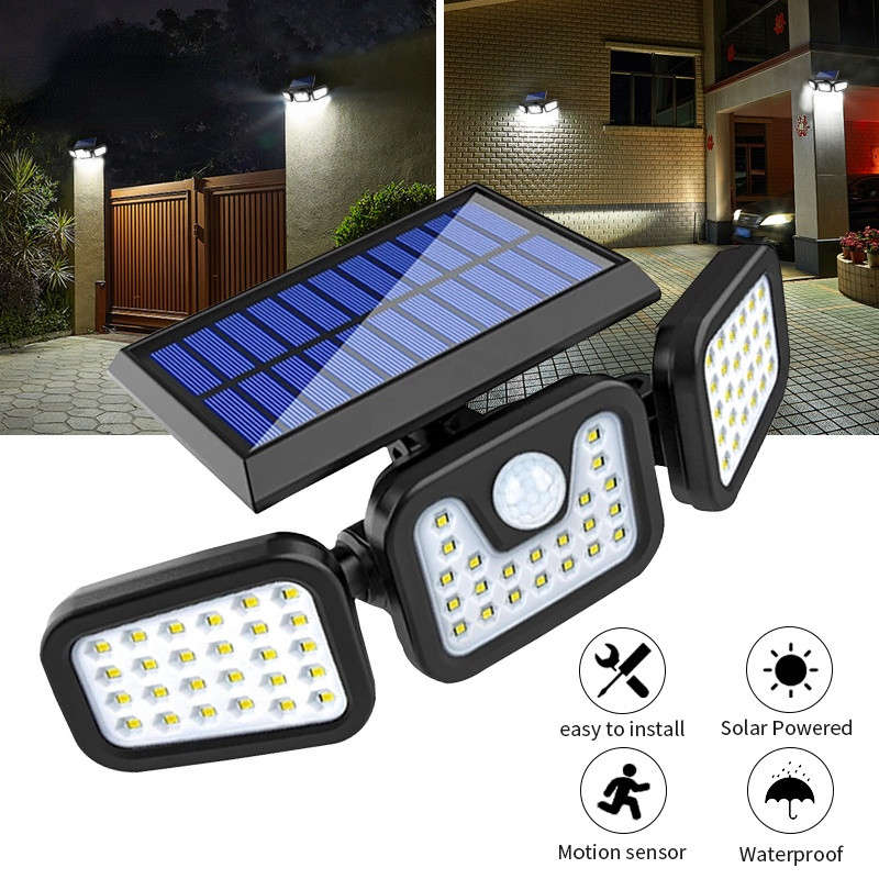 Outdoor Solar Lights Motion Sensor, Security LED Waterproof Adjustable head