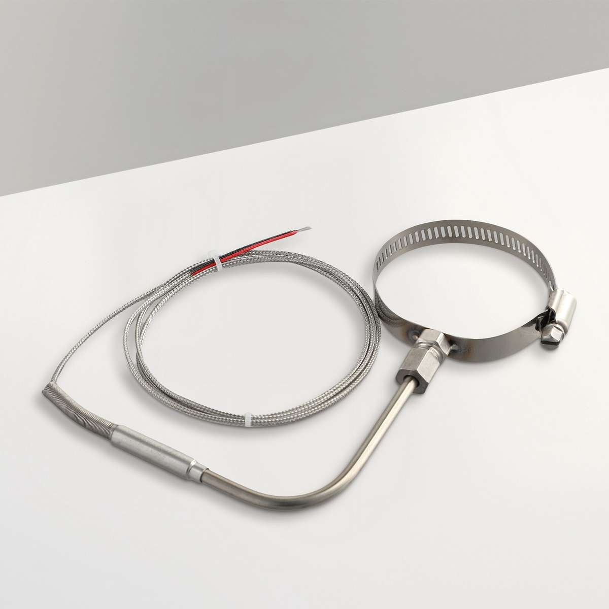 Right Angle EGT Thermocouple K Type Temperature Probe With Glass Fiber Cable