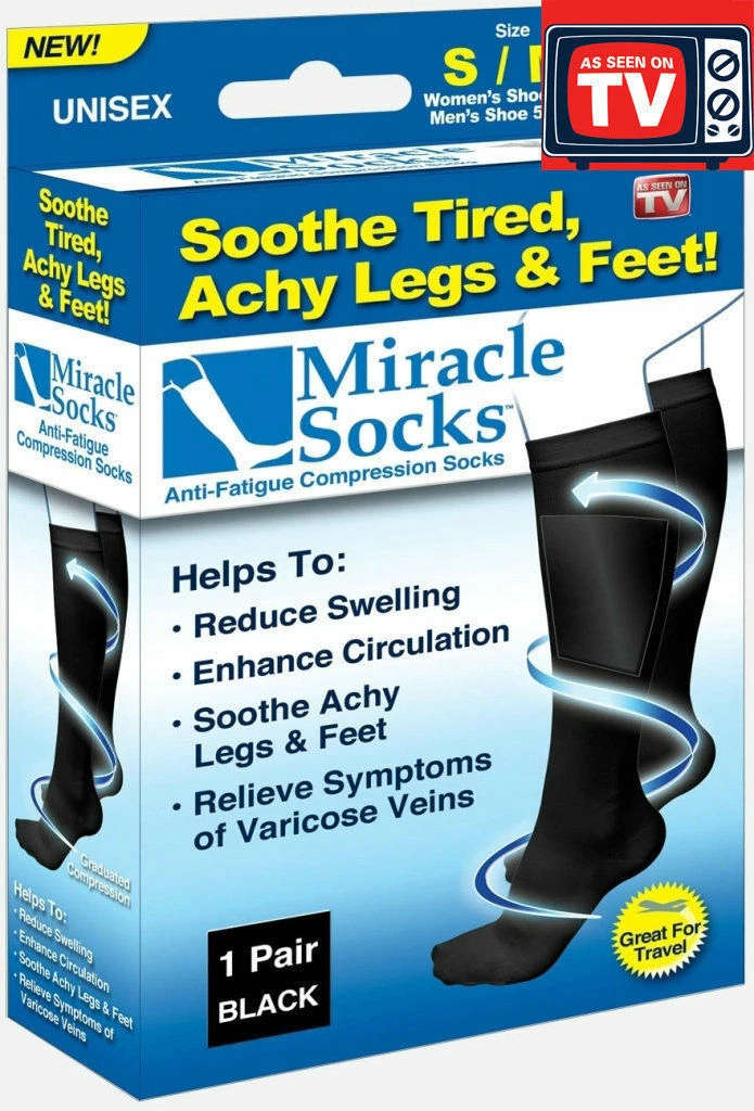 Miracle Socks Anti-Fatigue Compression Socks - Pack of 3