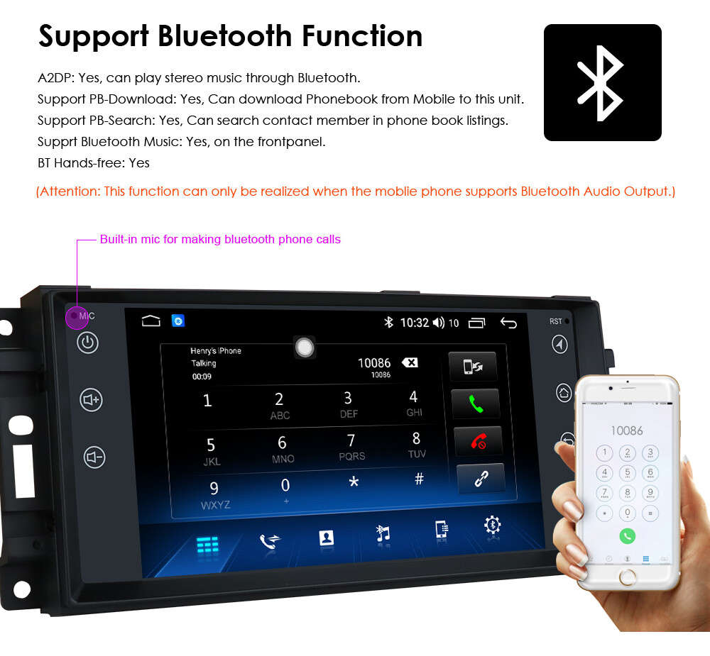 7" Android Carplay Car Radio Stereo WiFi GPS Nav For Jeep Chrysler Dodge Compass
