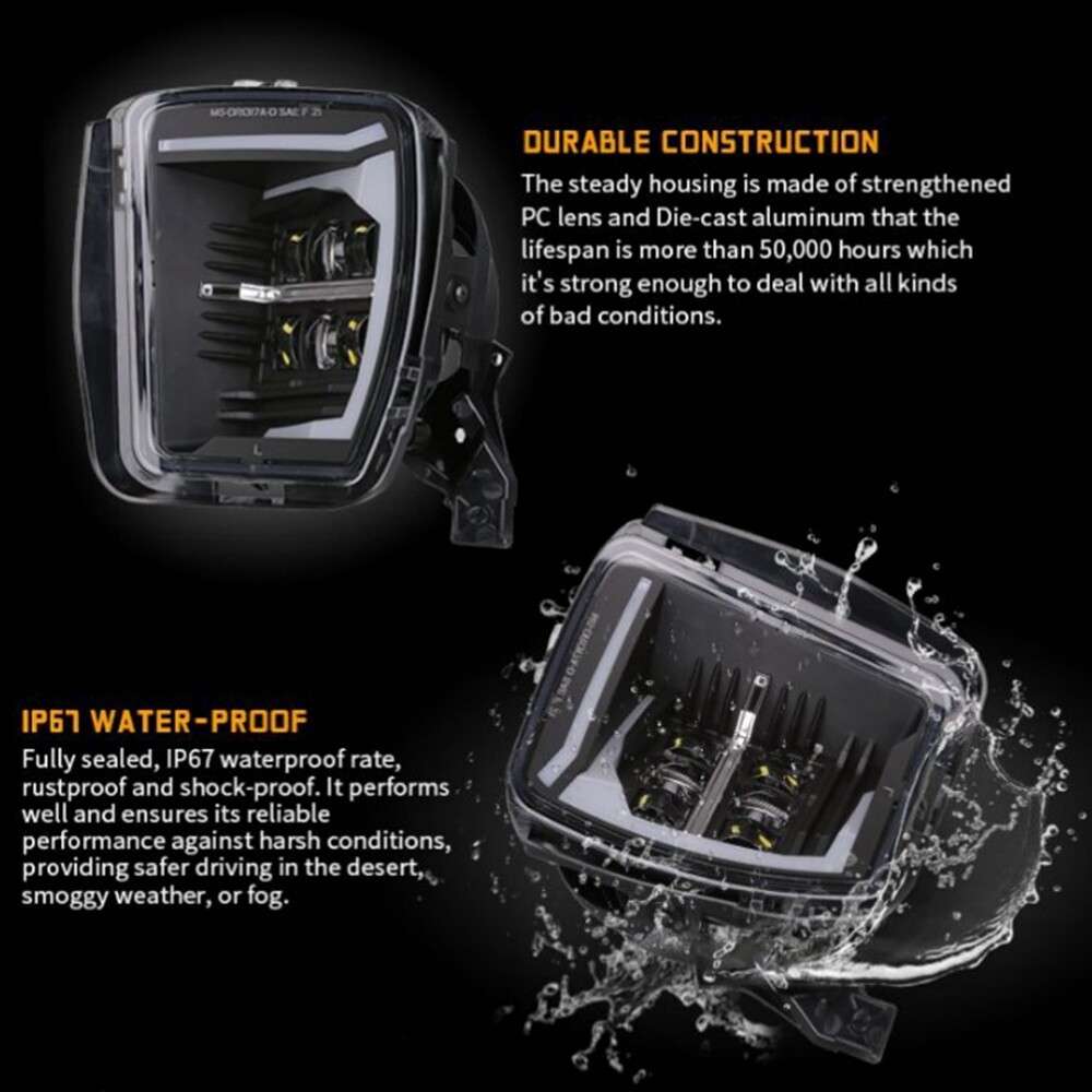 LED Front Bumper Fog Light with DRL For Dodge RAM 1500 2500 3500 2013-2018