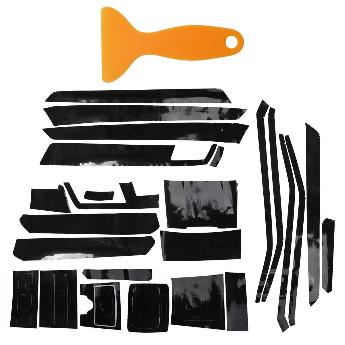 1Set For Mercedes For Benz Class E W212 5D Carbon Fiber Interior DIY Trim Decals