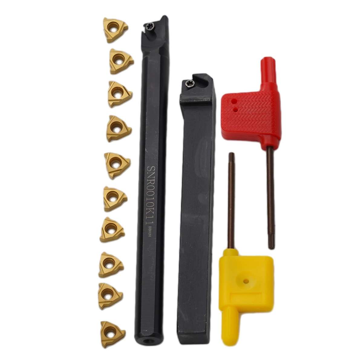 Lathe Threading Tool External Internal Holder W/ Inserts Wrench Set 11ER-AG60