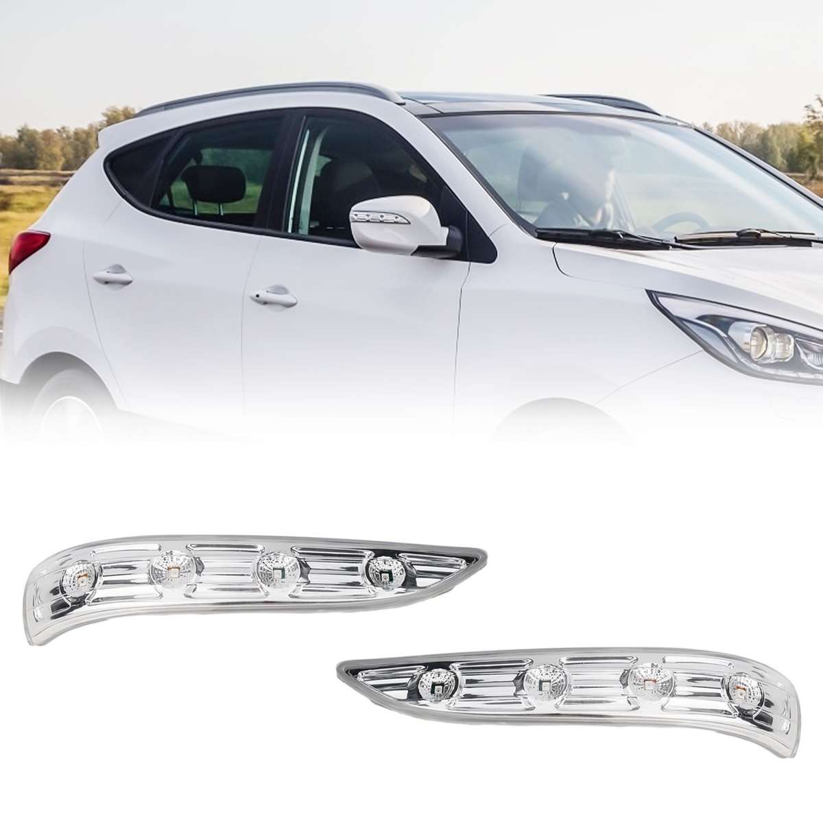 LH RH LED Mirror Turn Signal Lamp For Hyundai Tucson IX35 Fits 2010 2015 IX35