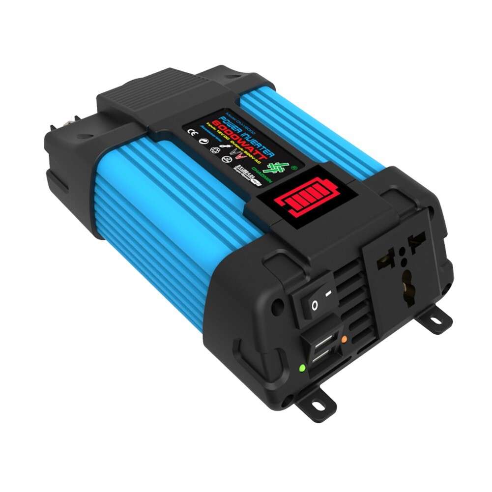 4000W Car Power Inverter DC12V To AC220V Pure Sine/Wave 2USB LCD Display