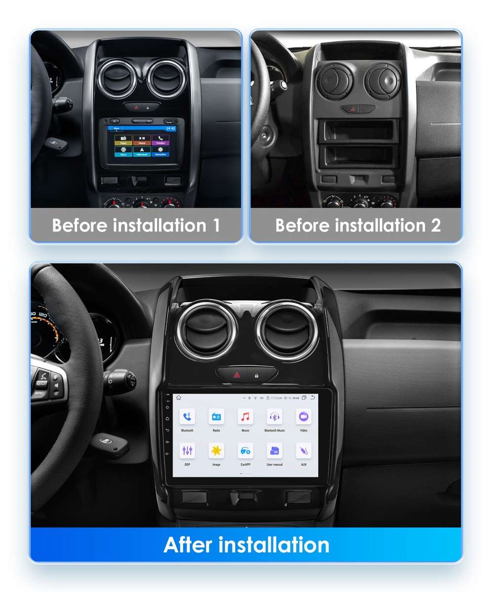 8Core For Renault Duster 2015-2020 9"Android 14 Car Stereo Radio DSP GPS CarPlay