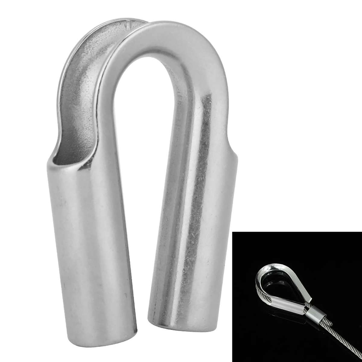 304 Stainless Steel Tube Thimble For Winch Rope Boating Accessories (10mm) CW