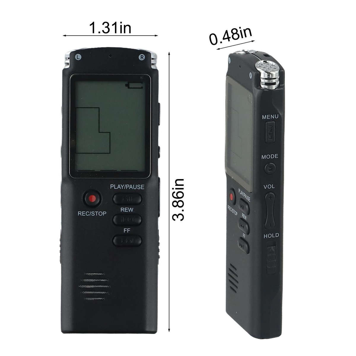 Professional USB Dictaphone Voice Recorder With WAV MP3 Player Functionality