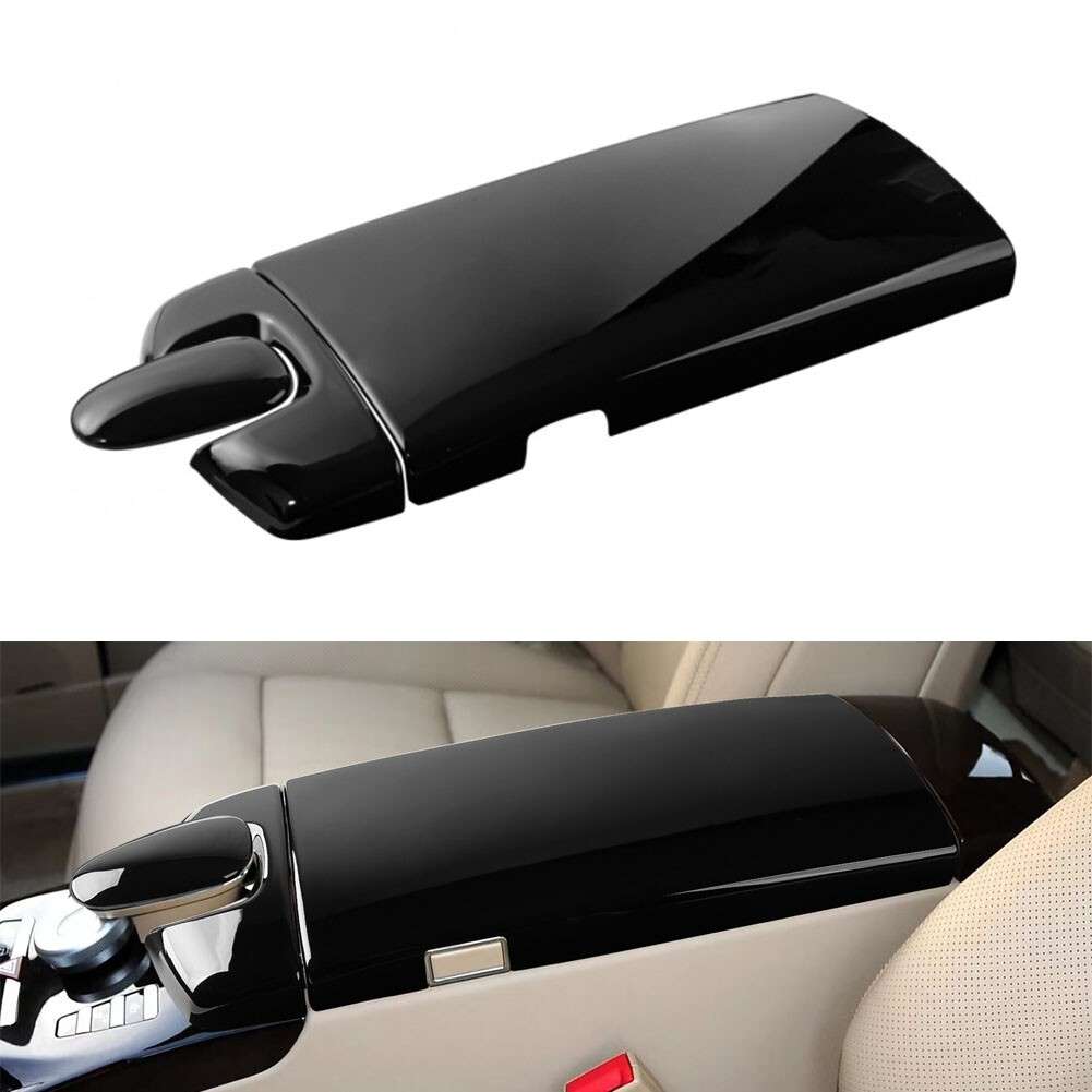 Console Armrest Box Panel Cover Bright Black Car Accessories Console Armrest Box
