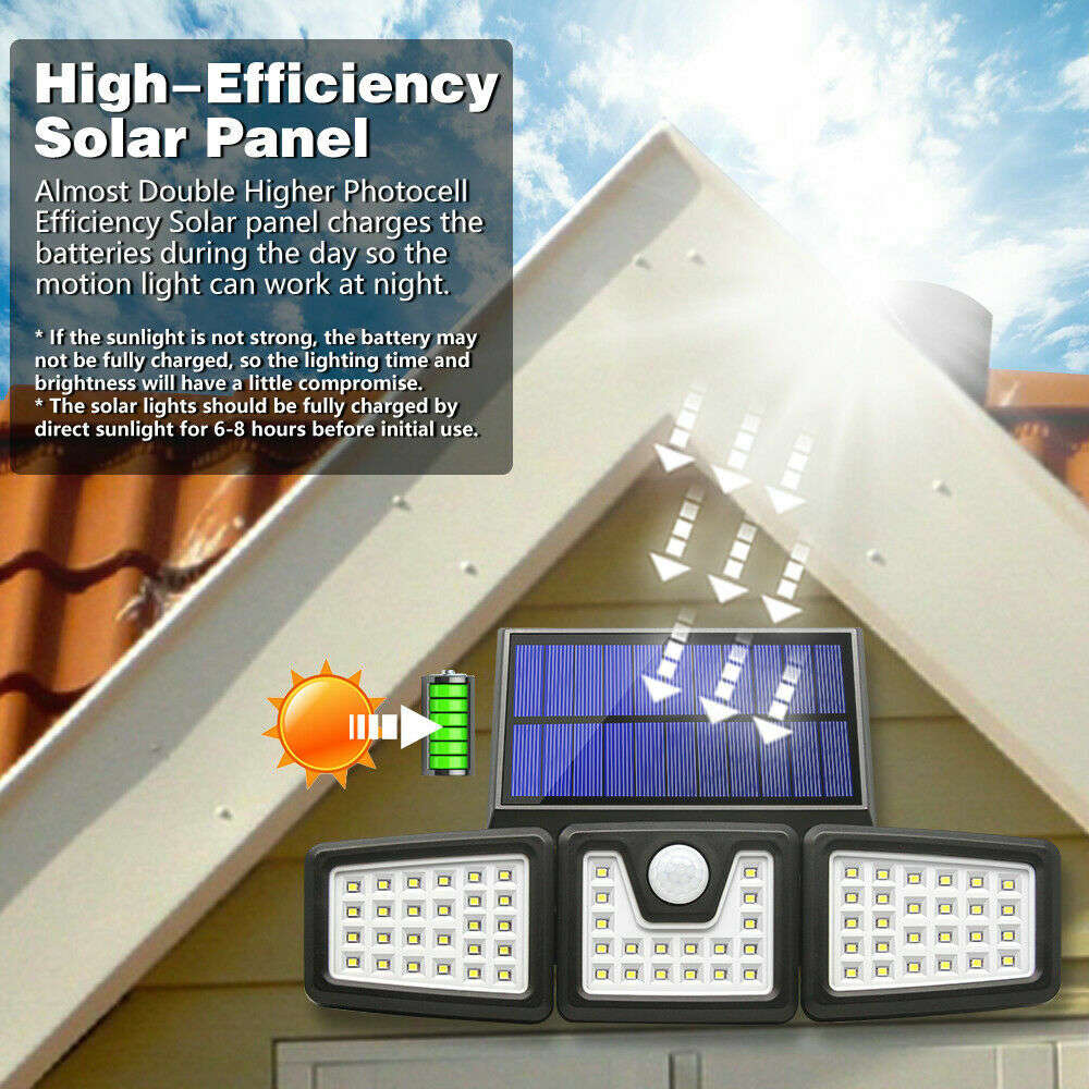 Outdoor Solar Lights Motion Sensor, Security LED Waterproof Adjustable head