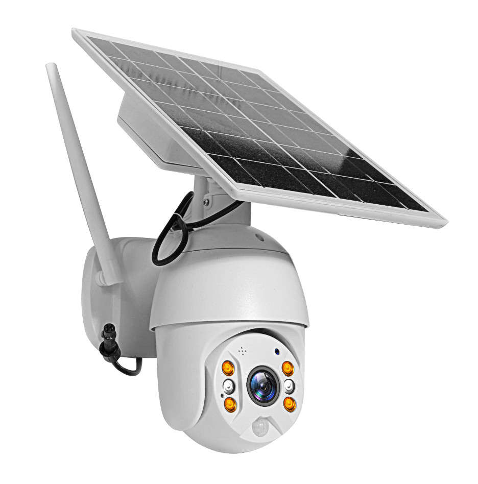 24/7 Solar Powered 4G Security 128GB Flood Light LED PTZ Home Camera Outdoor